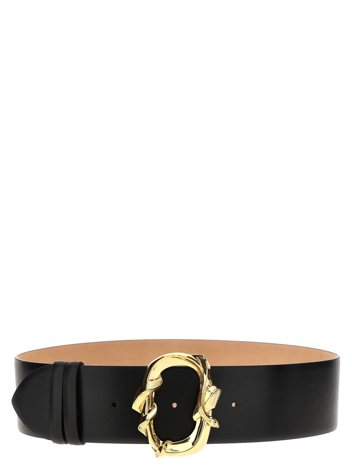 Alexander McQueen Black Cowhide Regular Belt