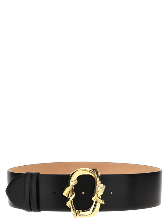 Alexander McQueen Black Cowhide Regular Belt