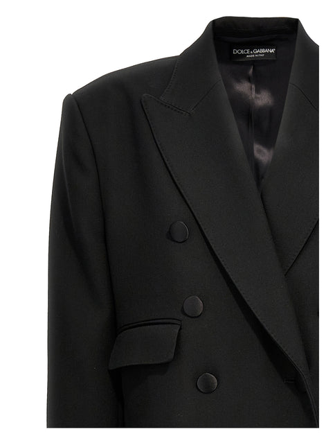 Dolce & Gabbana Black Virgin Wool Coat