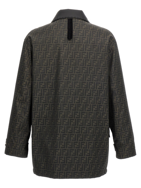 Fendi Brown Polyester Full-Length Jacket