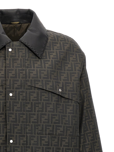 Fendi Brown Polyester Full-Length Jacket