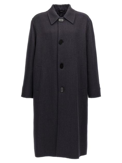 Fendi Blue Virgin Wool Coat