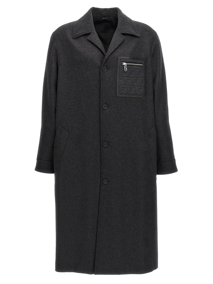 Fendi Gray Cashmere Coat