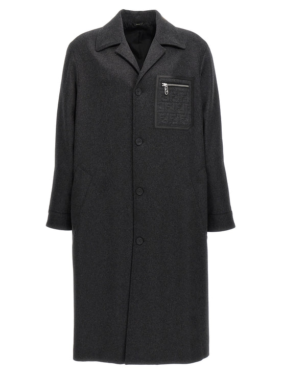 Fendi Gray Cashmere Coat