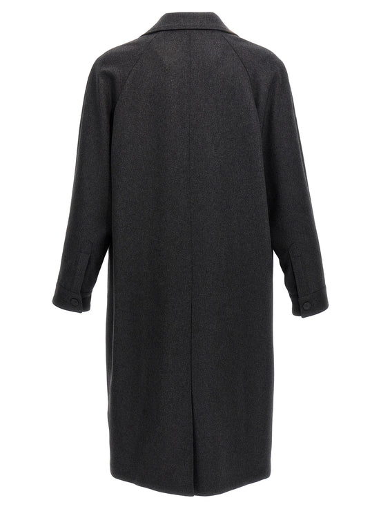 Fendi Gray Cashmere Coat