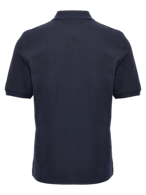 Brunello Cucinelli Blue Cotton Polo Shirt