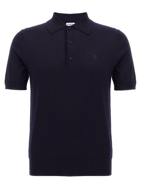 Burberry Blue Wool Polo Shirt