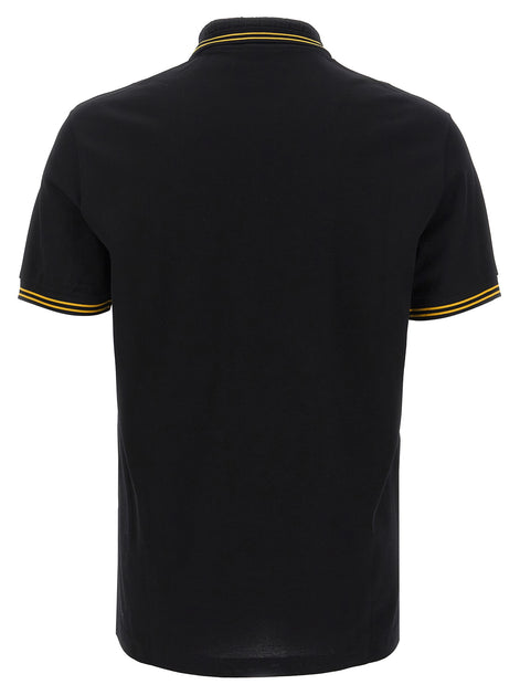 Versace Black Cotton Polo Shirt