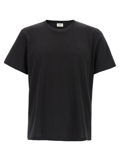 Saint Laurent Black Cotton T-Shirt