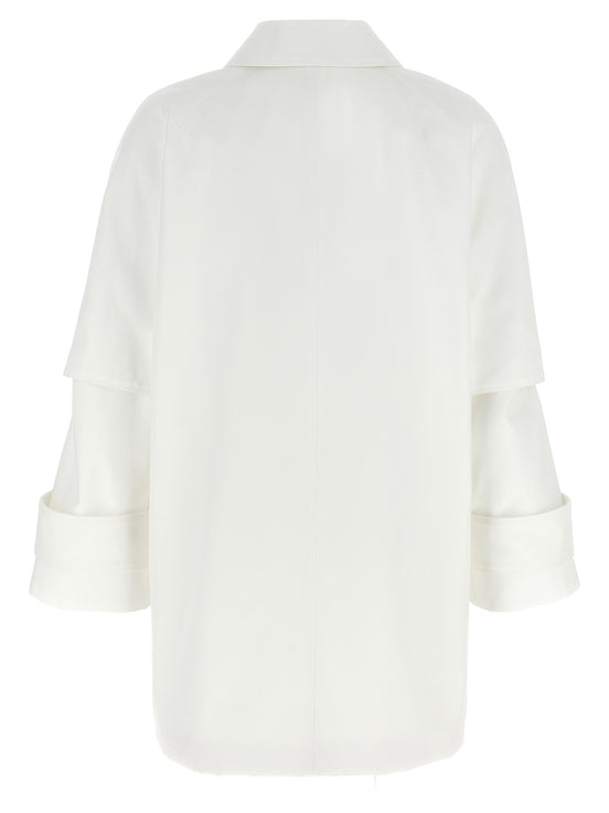 Max Mara White Cotton Coat