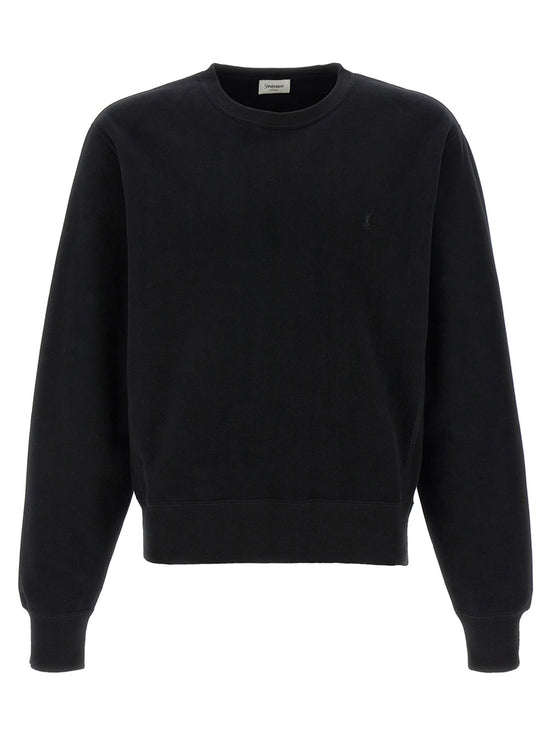 Saint Laurent Black Cotton Sweatshirt
