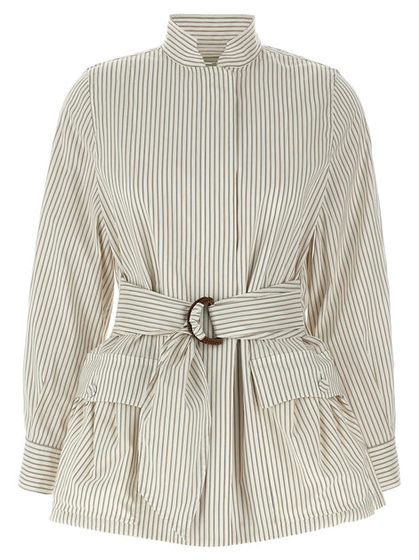Fendi White Cotton Shell Jacket