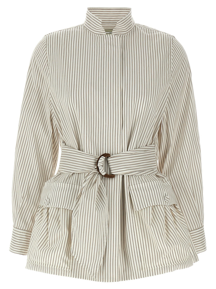 Fendi White Cotton Shell Jacket