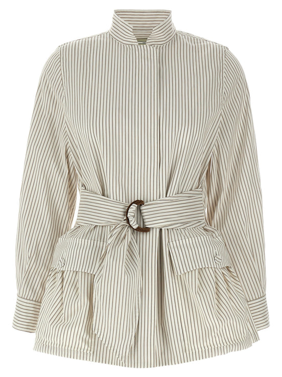 Fendi White Cotton Shell Jacket