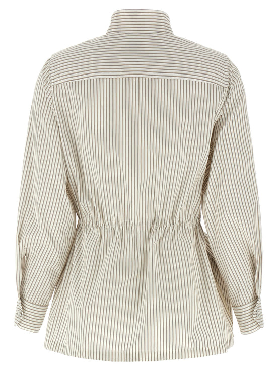 Fendi White Cotton Shell Jacket