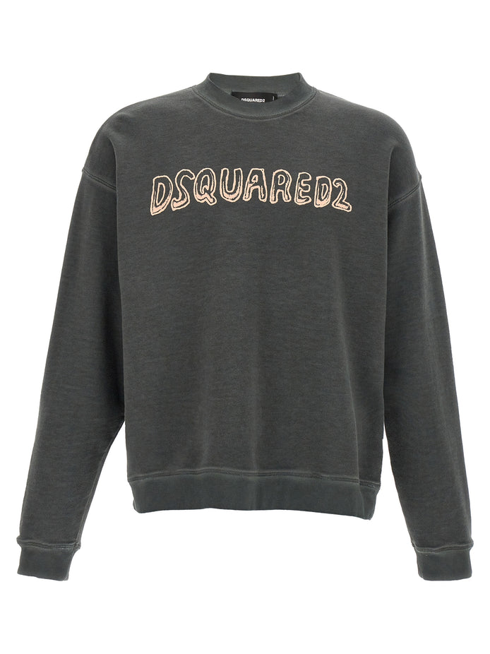 Dsquared² Gray Cotton Sweatshirt