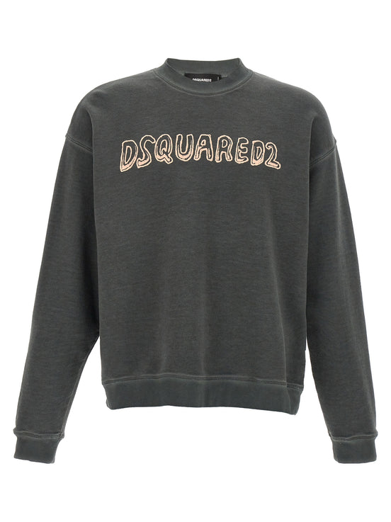 Dsquared² Gray Cotton Sweatshirt