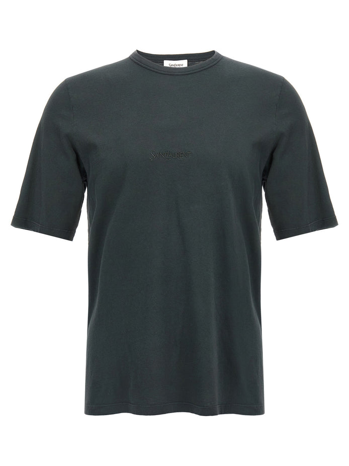 Saint Laurent Black Cotton T-Shirt