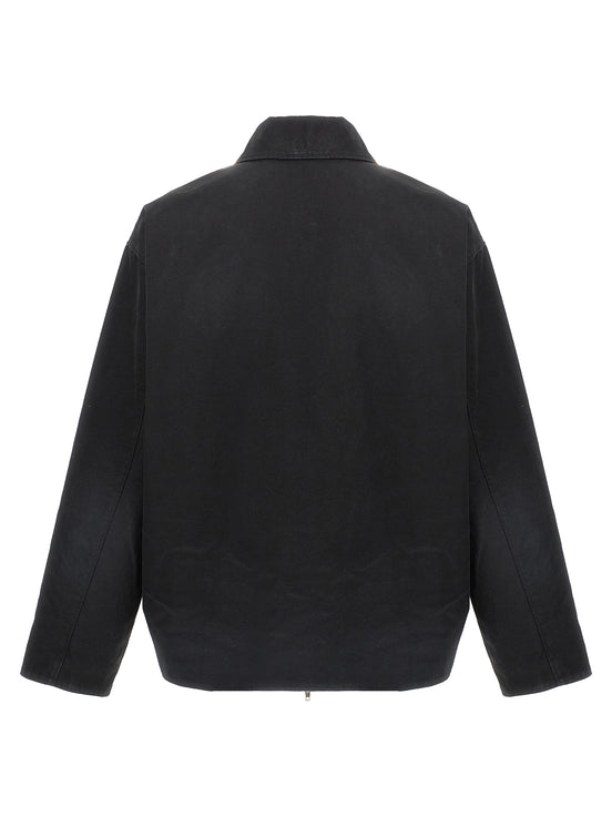Balenciaga Black Cotton Full-Length Jacket