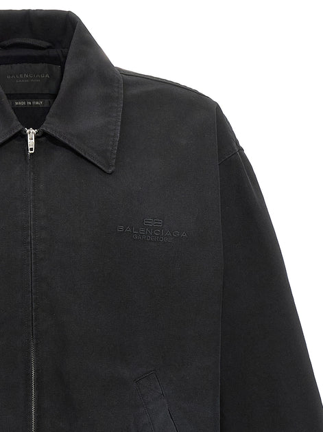 Balenciaga Black Cotton Full-Length Jacket