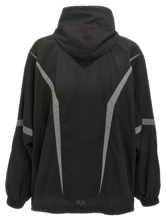 Balenciaga Black Polyester Shell Jacket