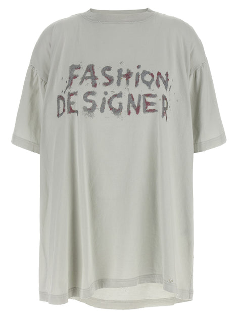 Balenciaga Gray Cotton T-Shirt