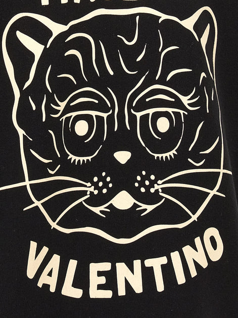 Valentino Garavani Black Cotton Sweatshirt
