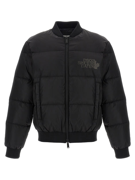 Dsquared² Black Polyamide Bomber
