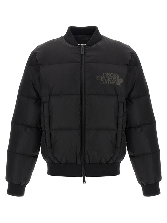 Dsquared² Black Polyamide Bomber
