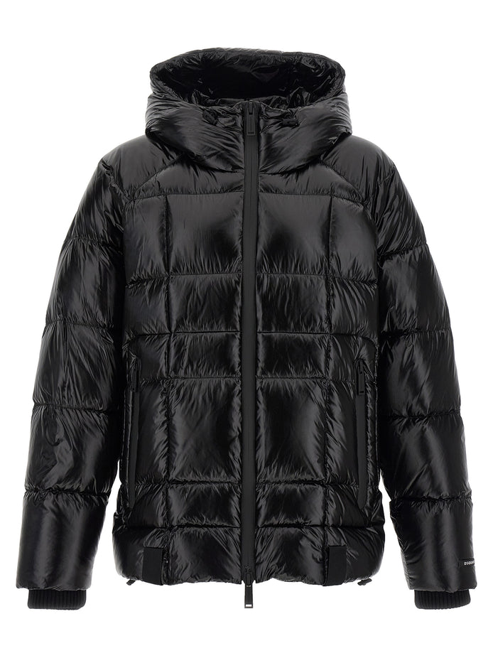 Dsquared² Black Polyamide Full-Length Jacket