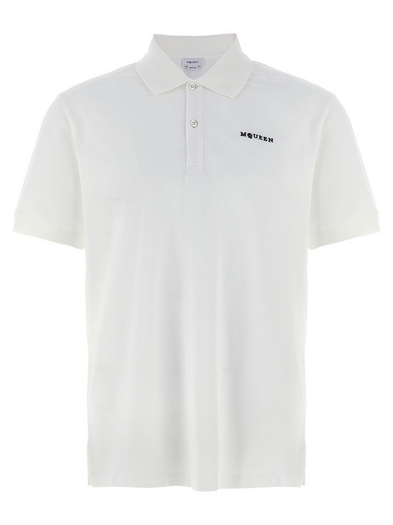 Alexander McQueen Bicolor Cotton Polo Shirt