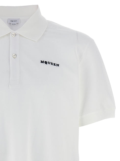 Alexander McQueen Bicolor Cotton Polo Shirt