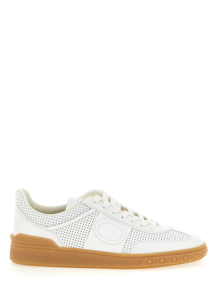 Valentino Garavani White Calfskin Low Top Sneakers