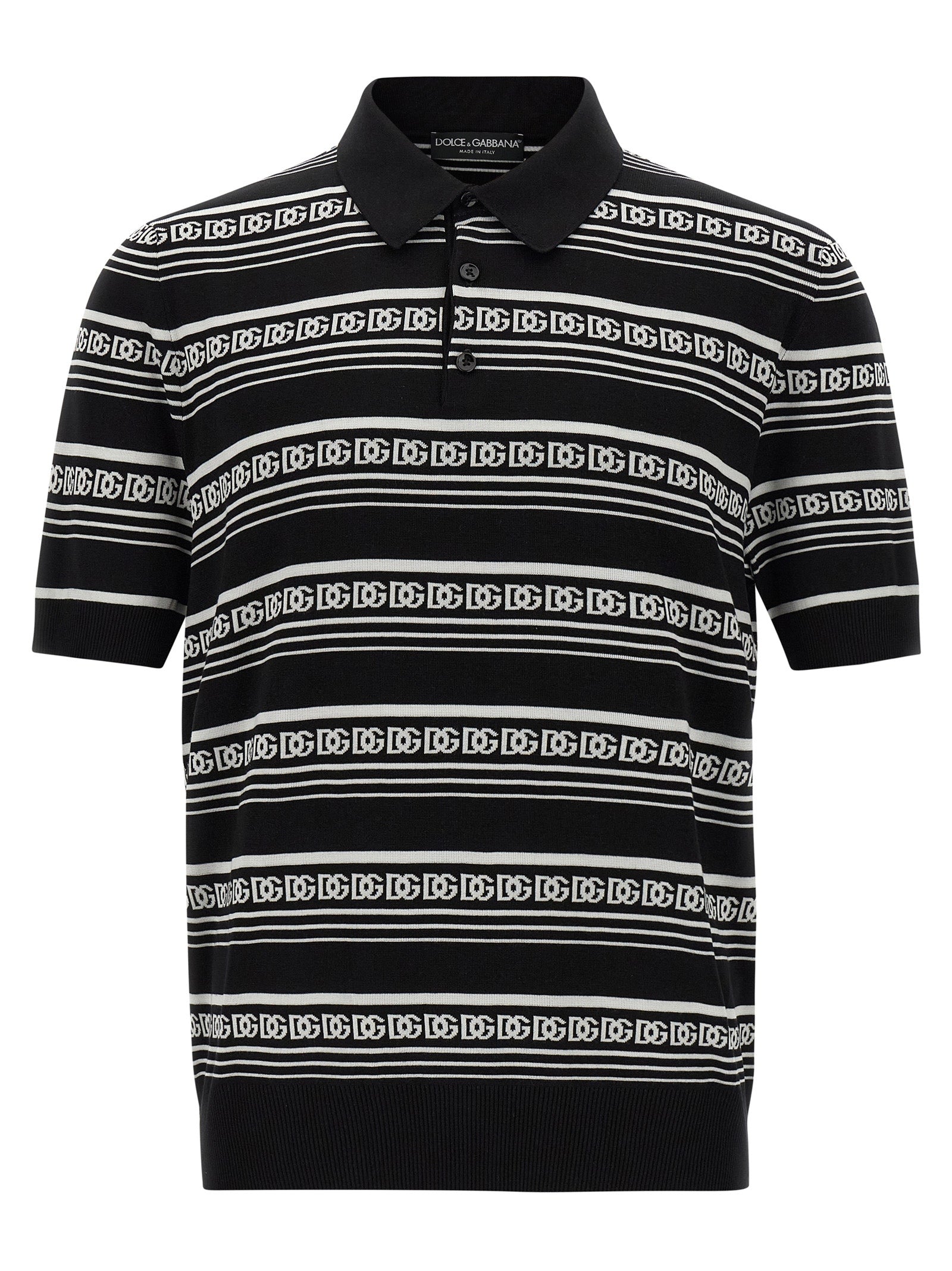 Dolce & Gabbana Bicolor Silk Polo Shirt