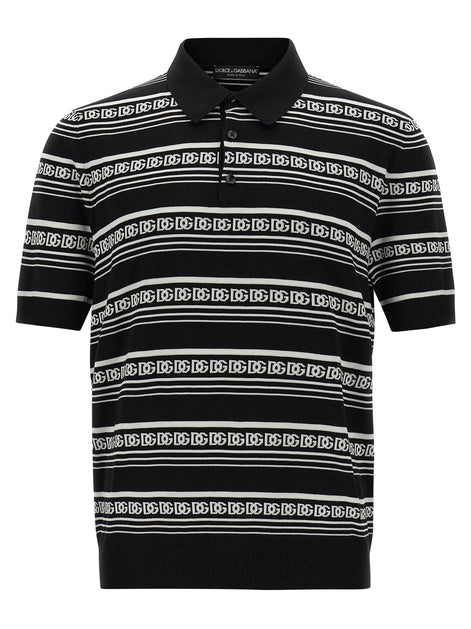 Dolce & Gabbana Bicolor Silk Polo Shirt