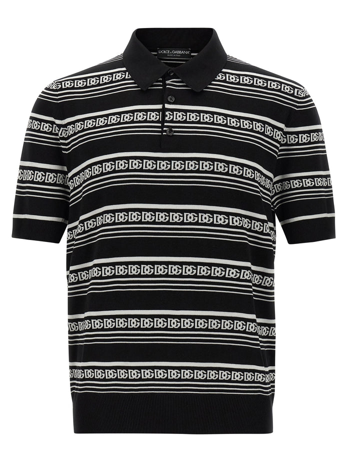 Dolce & Gabbana Bicolor Silk Polo Shirt