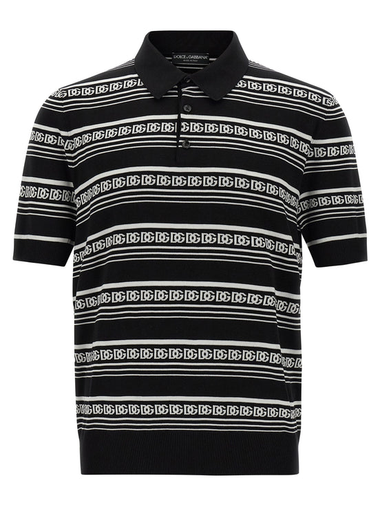 Dolce & Gabbana Bicolor Silk Polo Shirt