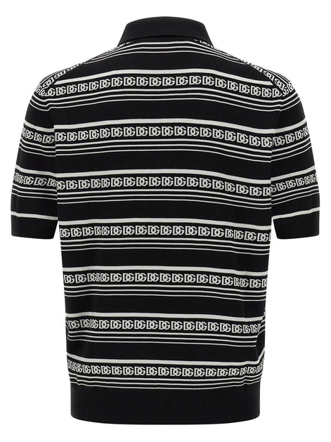 Dolce & Gabbana Bicolor Silk Polo Shirt