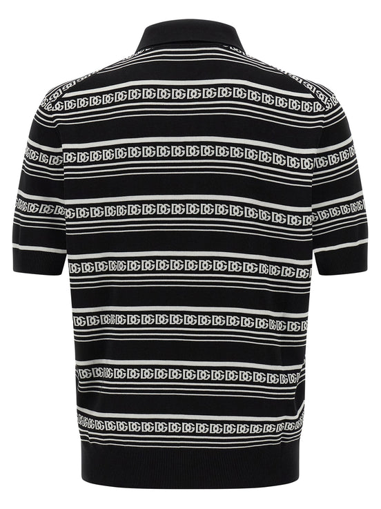 Dolce & Gabbana Bicolor Silk Polo Shirt