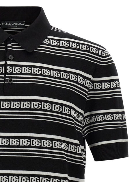 Dolce & Gabbana Bicolor Silk Polo Shirt