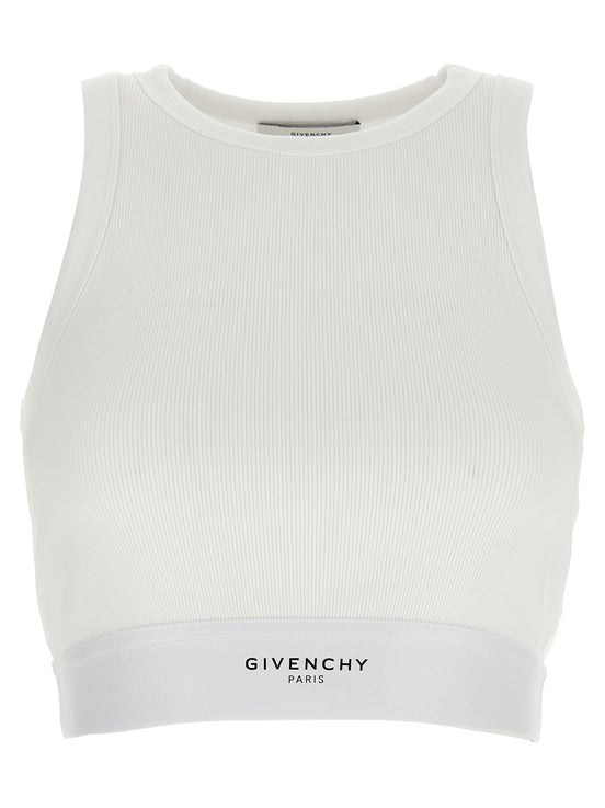 Givenchy White Cotton Tank Tops