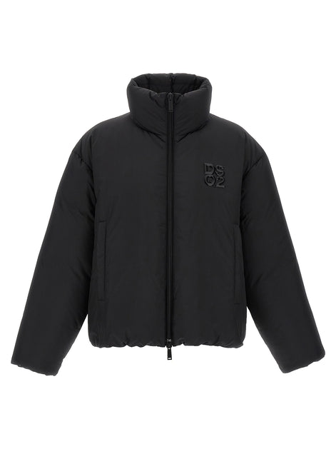 Dsquared² Black Polyester Full-Length Jacket