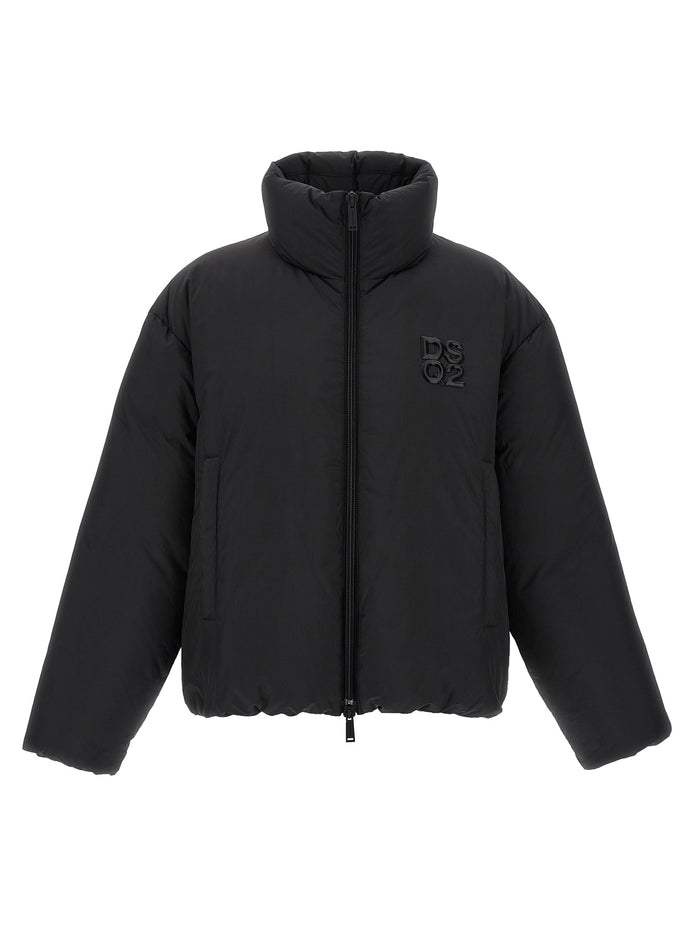 Dsquared² Black Polyester Full-Length Jacket
