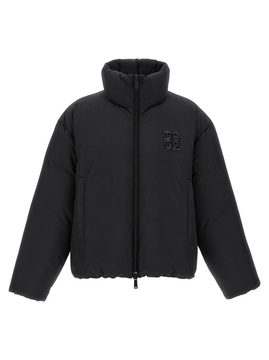 Dsquared² Black Polyester Full-Length Jacket