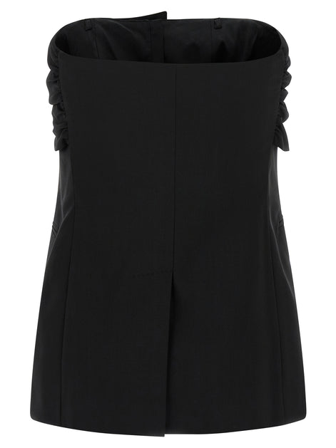 Max Mara Black Virgin Wool Tank Tops