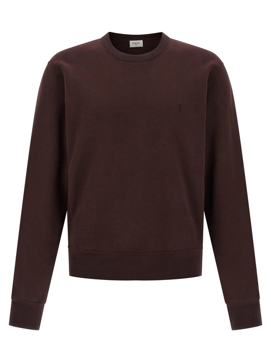 Saint Laurent Bordeaux Cotton Sweatshirt