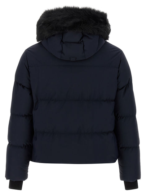 Moose Knuckles Blue Nylon Full-Length Jacket