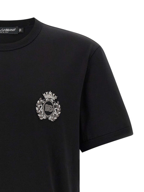 Dolce & Gabbana Black Cotton T-Shirt