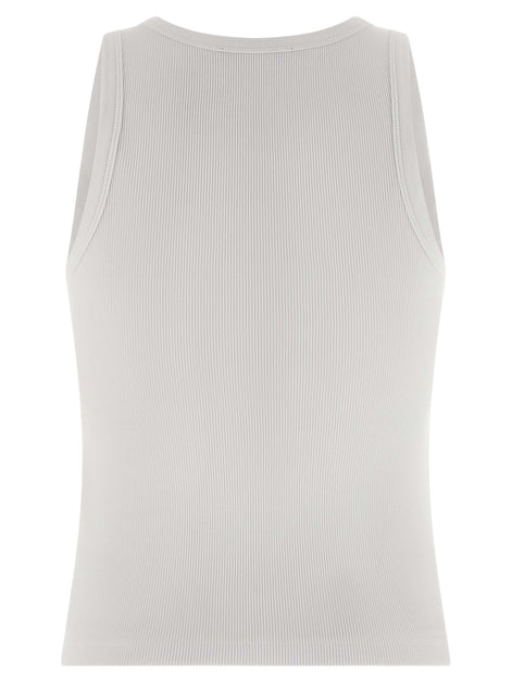 Givenchy White Cotton Sleeveles T-Shirt