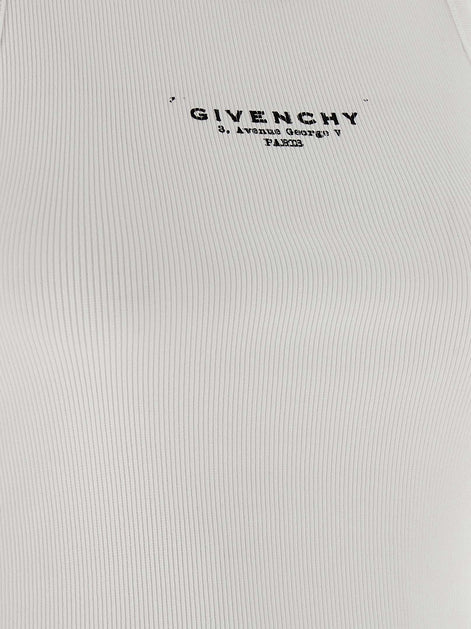 Givenchy White Cotton Sleeveles T-Shirt